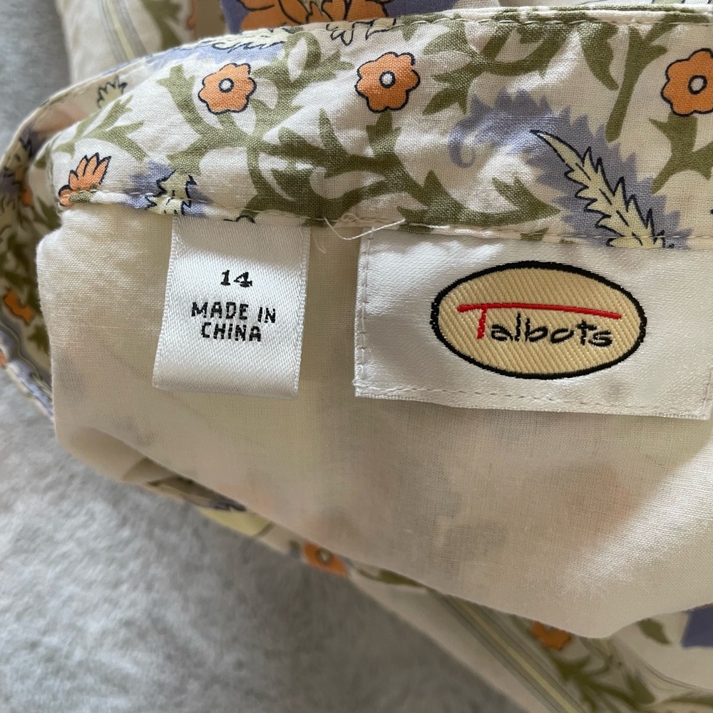 Talbots Paisley A-line Skirt - Picture 5 of 7